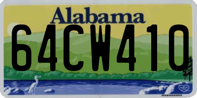 AL license plate 64CW410