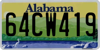 AL license plate 64CW419