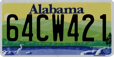 AL license plate 64CW421