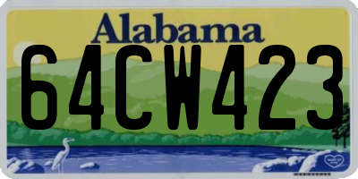 AL license plate 64CW423