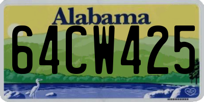 AL license plate 64CW425