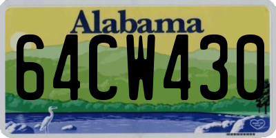AL license plate 64CW430