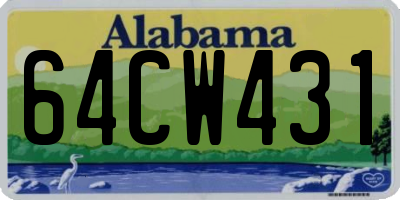AL license plate 64CW431