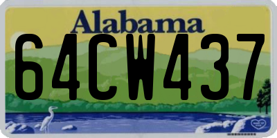 AL license plate 64CW437