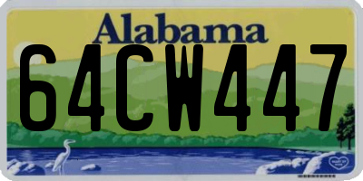 AL license plate 64CW447