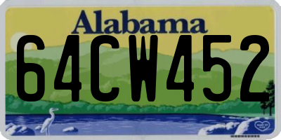 AL license plate 64CW452