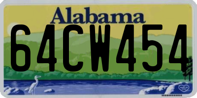 AL license plate 64CW454