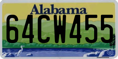AL license plate 64CW455