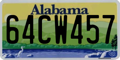 AL license plate 64CW457