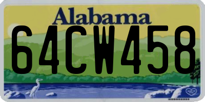 AL license plate 64CW458