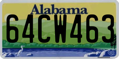 AL license plate 64CW463