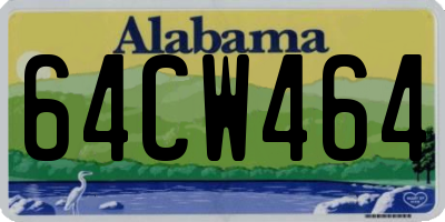 AL license plate 64CW464