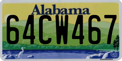 AL license plate 64CW467