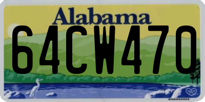 AL license plate 64CW470