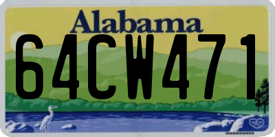 AL license plate 64CW471