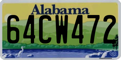 AL license plate 64CW472