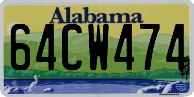 AL license plate 64CW474