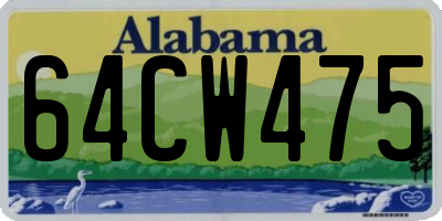 AL license plate 64CW475