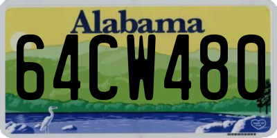 AL license plate 64CW480