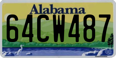AL license plate 64CW487