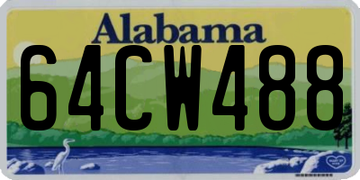 AL license plate 64CW488