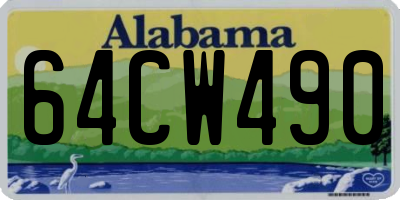 AL license plate 64CW490