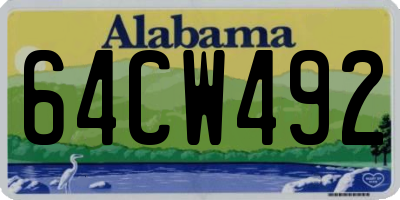 AL license plate 64CW492