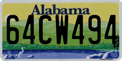 AL license plate 64CW494