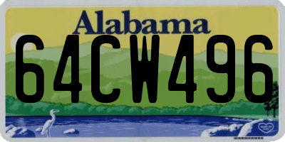 AL license plate 64CW496