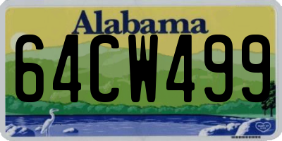AL license plate 64CW499
