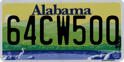 AL license plate 64CW500
