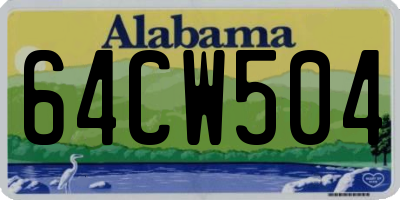 AL license plate 64CW504