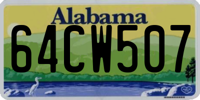 AL license plate 64CW507