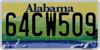 AL license plate 64CW509