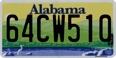 AL license plate 64CW510