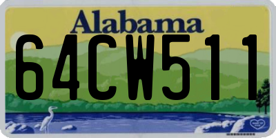 AL license plate 64CW511