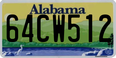 AL license plate 64CW512