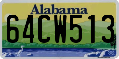 AL license plate 64CW513