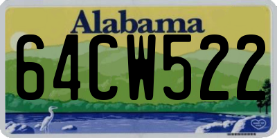 AL license plate 64CW522