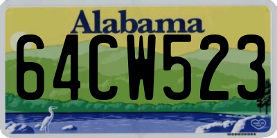 AL license plate 64CW523