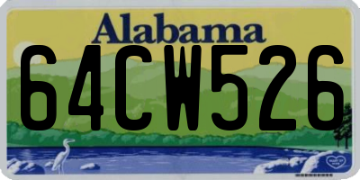 AL license plate 64CW526