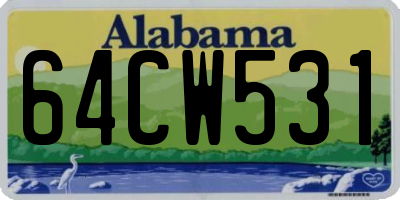 AL license plate 64CW531