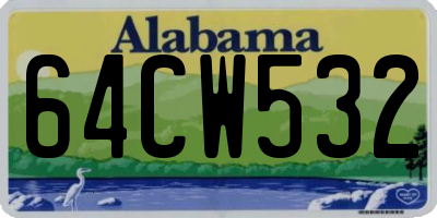 AL license plate 64CW532