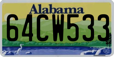 AL license plate 64CW533
