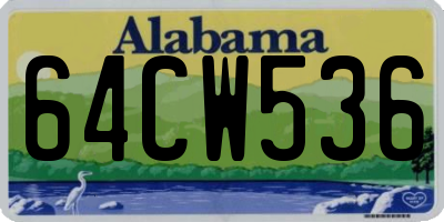 AL license plate 64CW536
