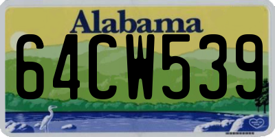 AL license plate 64CW539