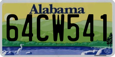 AL license plate 64CW541