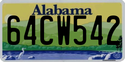 AL license plate 64CW542