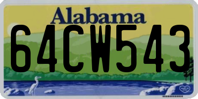 AL license plate 64CW543