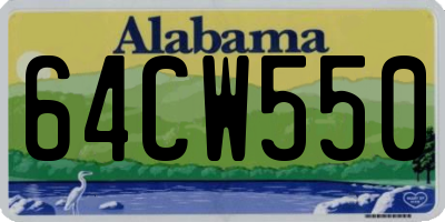 AL license plate 64CW550